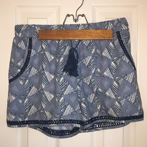 blue tassel shorts